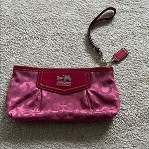 Coach Fuchsia Signature Wristlet